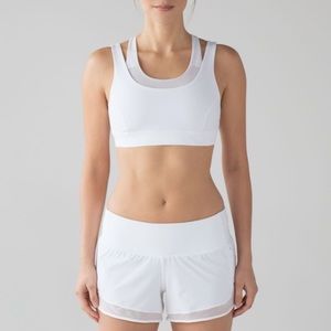 EUC lululemon glide and stride bra in white